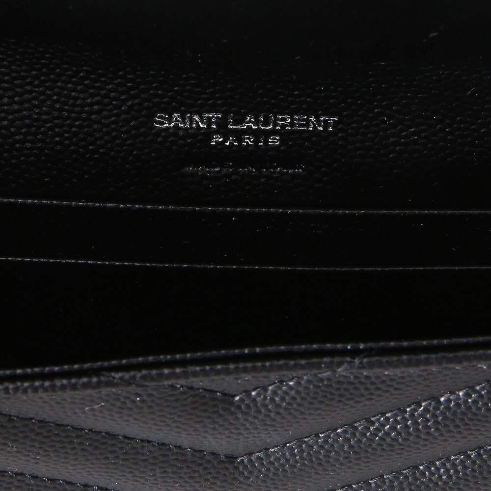 Yves Saint Laurent(USED)생로랑 414404 마틀라세 스몰 엔벨로프 지갑 은장